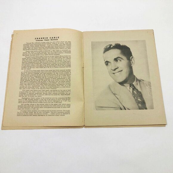 Frankie Carle Piano Serenades 1941 Book Of Music For 11 Songs 9x12 inches 36 pgs - Picture 4 of 6